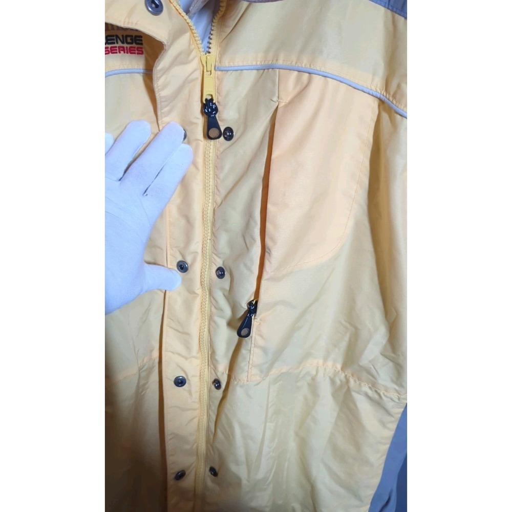 COLUMBIA CHALLENGE SERIES Ski Snowboarding Jacket Women's Large Yellow Gray VTG - Picture 13 of 17